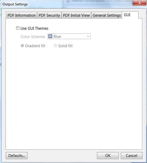 PDFcompress - GUI settings
