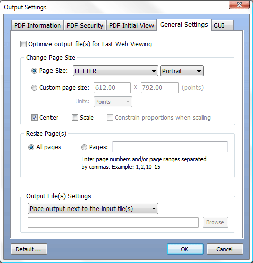 PDFresize/scale instantly resize/scale PDF files.